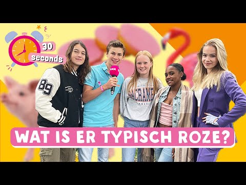 NOEM IN 30 SECONDEN ZOVEEL MOGELIJK ROZE ITEMS | TinaTV  @TinaNL