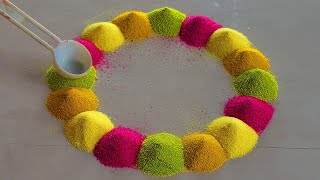Beautiful Rangoli Designs using kitchen utensils || Rangoli by jyoti Rathod 