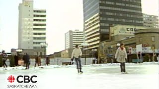 From the archives: public skating where a historical building was demolished just three months prior