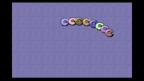 C64 software sprites with hardware sprite underlay.