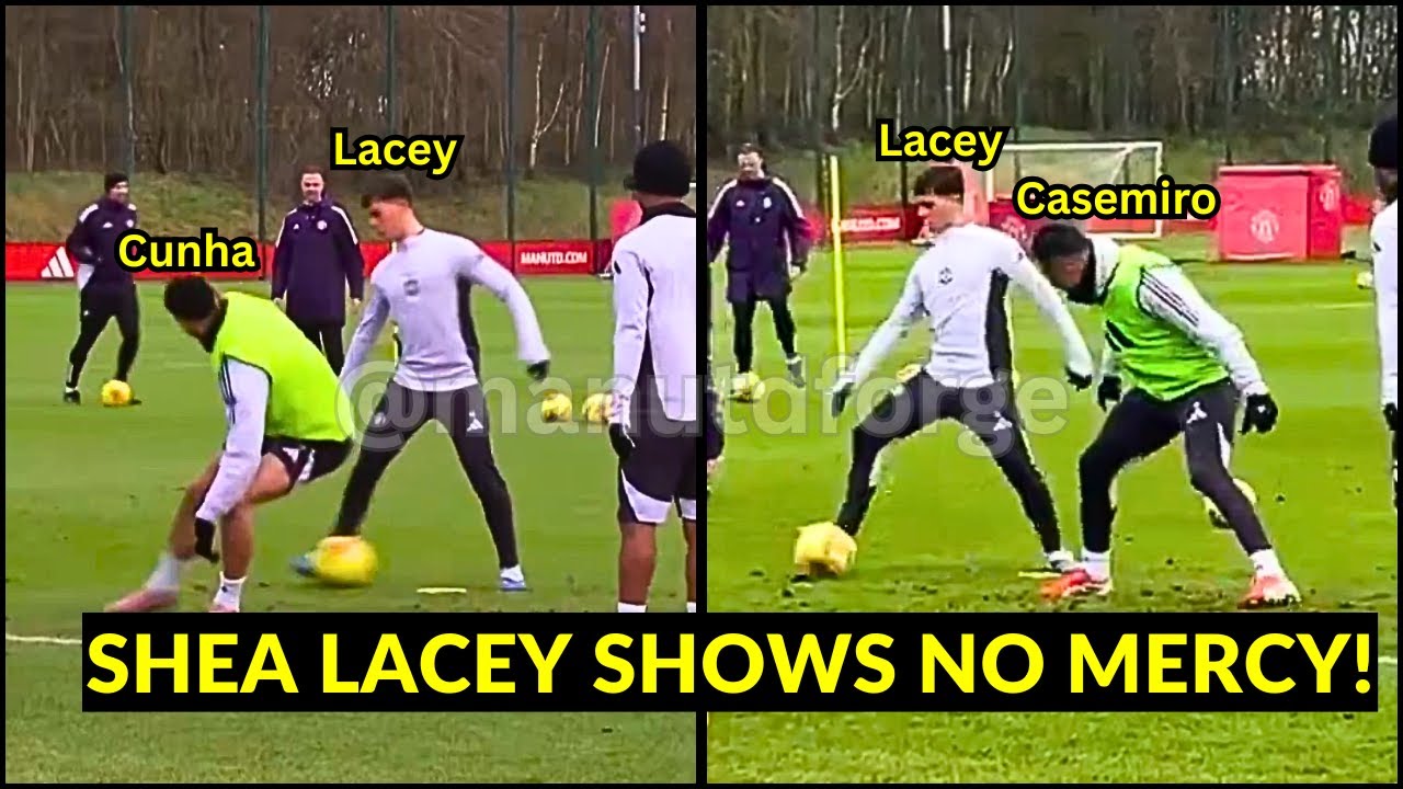 Shea Lacey humiliates Casemiro and Cunha in training before Arsenal clash | Man Utd News