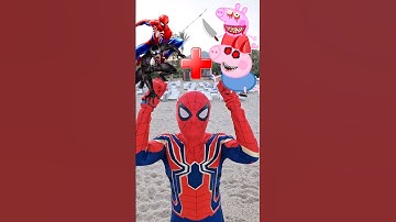 Spiderman and Venom + Peppa Pig and George EXE = Marvel Animation #spiderman #marvel #peppapig
