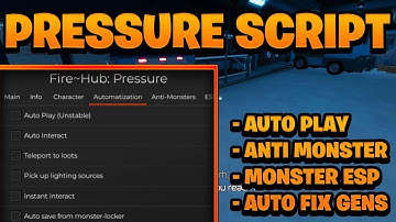 [NEW BEST] Pressure Script Pastebin - (ROBLOX) *Auto Play, Monster ESP & More*