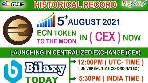 espn global ll e oracle ll ecn coin in bilaxy exchange today.