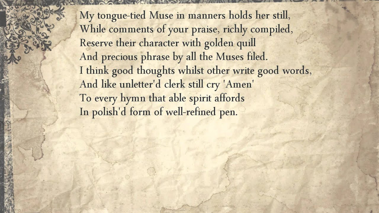 Sonnet 85 My Tongue tied Muse In Manners Holds Her Still YouTube sonnet-85-my-tongue-tied-muse-in-manners-holds-her-still-youtube