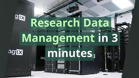 Research Data Management in 3 minutes