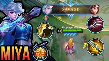 Almost SAVAGE!! Monster Sidelane Miya with LifeSteal Build Be Like - Build Top 1 Global Miya ~ MLBB
