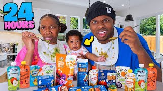 TRYING OUR DAUGHTERS BABY FOOD 🤮!