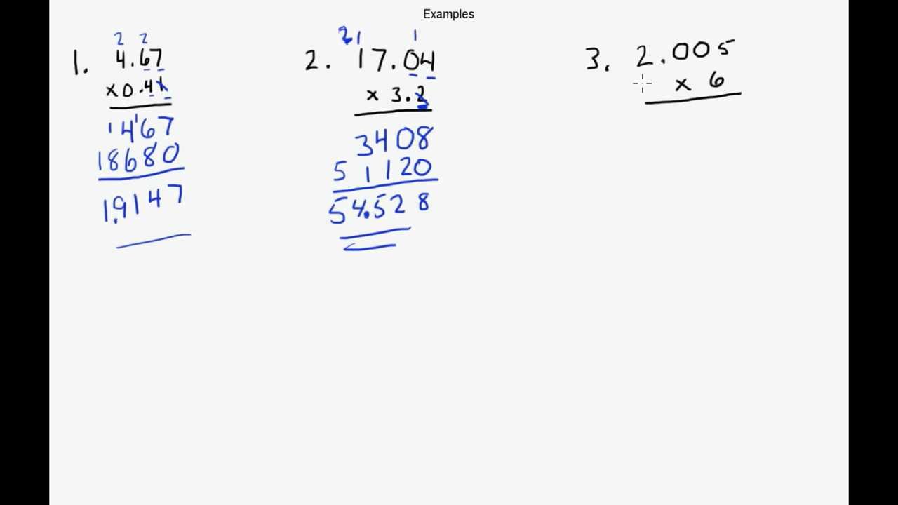 Durham College - Decimals: Multiplication - SALS tutorial - Durham College - Decimals: Multiplication - SALS tutorial