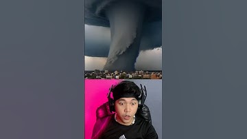 Penampakan TORNADO Api Terbesar Dan Ada Petirnya 😱 #shorts