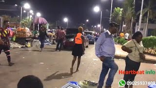Akpakpava road at night | walk inside Benin city
