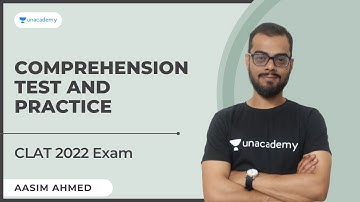 Comprehension Craft l Comprehension Test and Practice l Unacademy CLAT l Aasim Ahmed