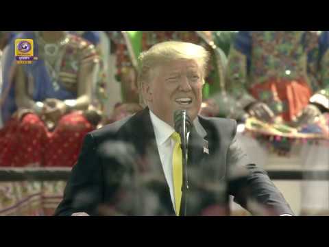 US President Donald Trump Addresses at the “Namaste Trump” Event