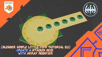 [ Blender Simple Little Tips Tutorial 0.C ] Create a Stacked Deck with Array Modifier