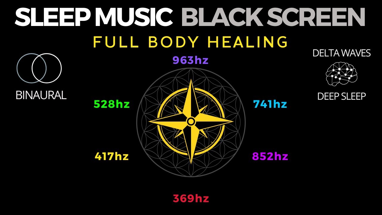 SPECIAL Sleep Music Black Screen · Full Body Healing Binaural