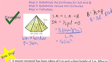 11-3 Surface Areas of Pyramids and Cones