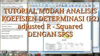 TUTORIAL MUDAH ANALISIS KOEFISIEN DETERMINASI R2