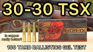 30-30 Winchester Barnes 150gr TSX Ballistics Gel Ammo Test