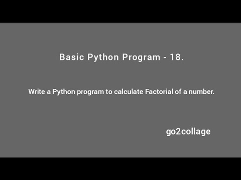 EP 18 | Language Python | Basic Program I go2collage