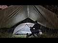 SOLO Overnight Camp in HEAVY RAIN