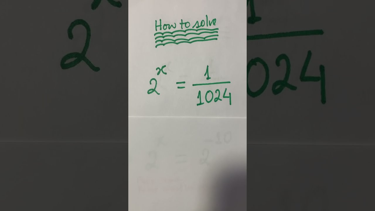 shortsviral math how To Solve 2 x 1 1024 YouTube shortsviral math how To Solve 2 x 1 1024 YouTube