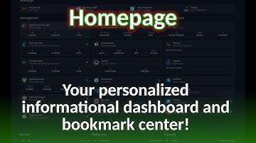 Homepage - An Open Source, Self Hosted Informational Dashboard and Bookmarks Organizer.