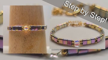 Tila Bead Bracelet Tutorial | Crystal Ball & Hematite Bracelet | Beautiful Step by Step