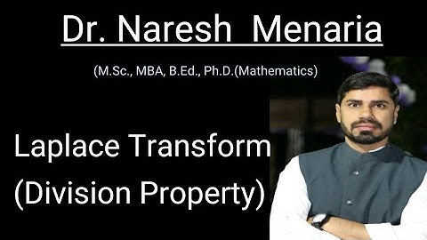 Laplace Transform - Division Property | sin x/x