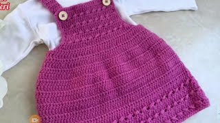 فستان بناتي كروشيه فستان سالوبيت/الجزء الاول crochet من سن سنه الى سنتين