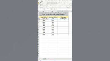 How to calculate PERCENTAGE in excel?