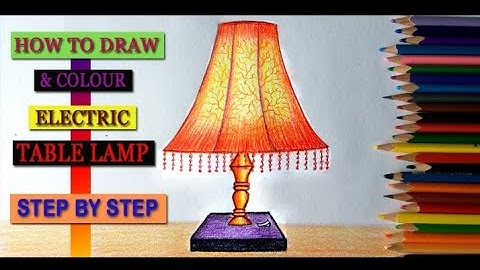 How to draw colour electric table lamp || step by step || tutorial ||