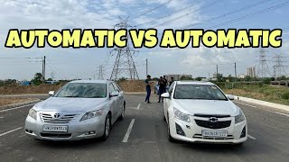 TOYOTA CAMRY VS CHEVROLET CRUZE DRAG RACE🚀