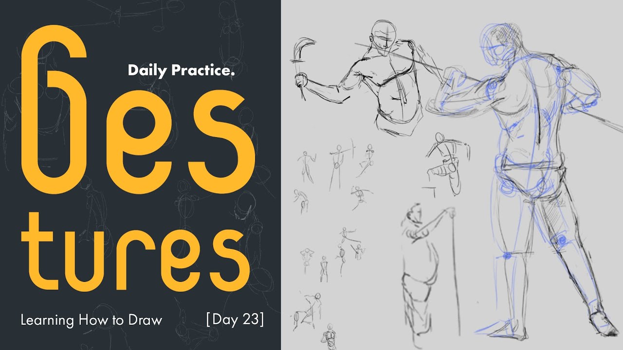 Daily Gesture Practice - Draw Along (Day 23) Learning how to draw ️ # ...