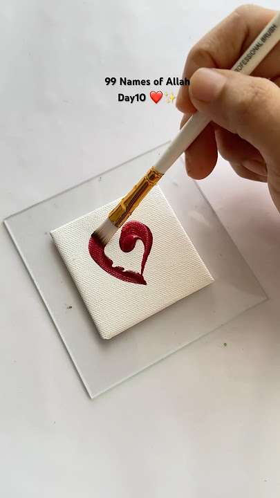 99 names of Allah calligraphy Day 10 #art #arabiccalligraphy #shorts #painting