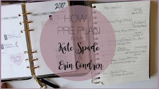 HOW I PRE PLAN IN MY PLANNER | ERIN CONDREN | KATE SPADE PLANNER