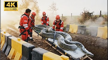 Heroic Rescue Team Saves Lonely Horse from Giant Python Terrifying Attack🐴🐍