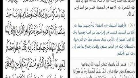 الآية 35 - 37 من سورة البقرة