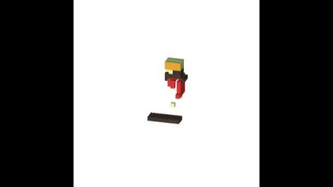 3D pixel art: skateboard dude