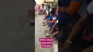 white dhuna sticks making process