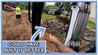 Replacing a Poorly Built Boulder Retaining Wall. Let's Get Started!