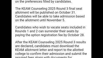 CEE Kerala provisional allotment for MBBS and BDS courses on October 30, 