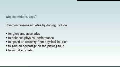 ASADA vodcast: 1. Intro to Anti-Doping