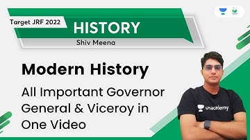 MODERN HISTORY | All Important Governor General & Viceroy in One Video | JRF 2022 | Shiv Kumar