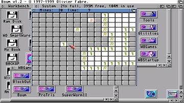 AMIGA BOUM ~ BOOM By Olivier Fabre AMIGA AGA PLAYED LIKE WINDOWS MINE SWEEPER MINESWEEPER