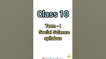 Social Science syllabus of Class 10 Term-1 | #Class10 #SocialScience #syllabus2021 #Shorts