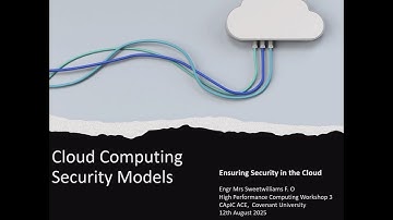3RD HPC Workshop: Cloud Computing Security Models | Day 2