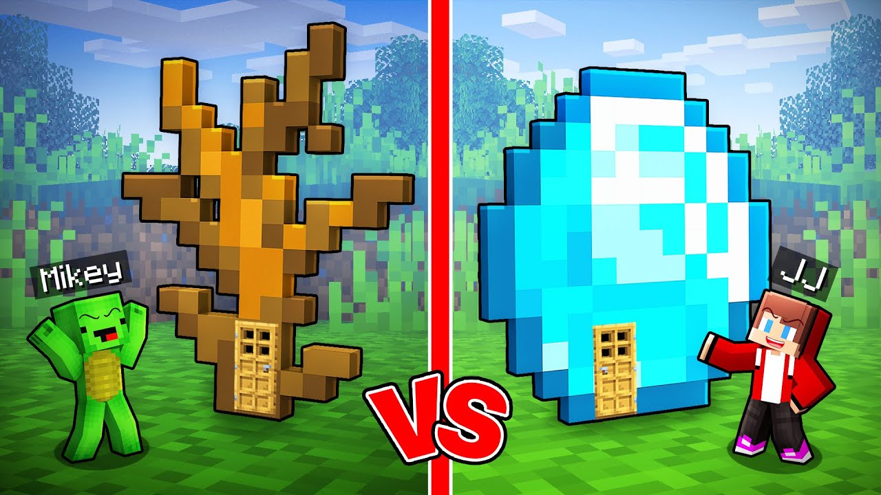 Mikey and JJ: POOR vs RICH Tiny House Battle - Minecraft Maizen