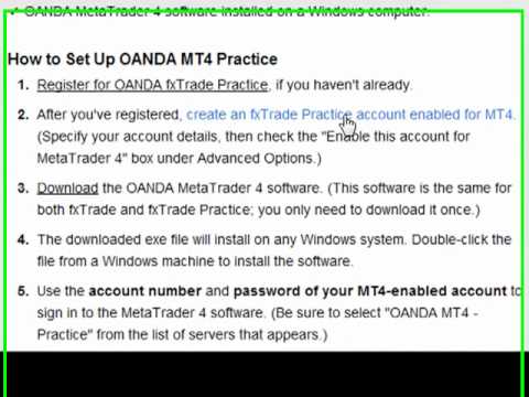 How to set up a MetaTrader account wih OANDA (oanda - FXTrade - MT4)