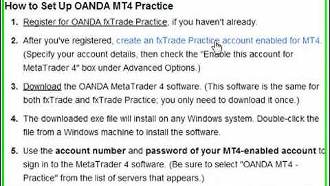 How to set up a MetaTrader account wih OANDA (oanda - FXTrade - MT4)