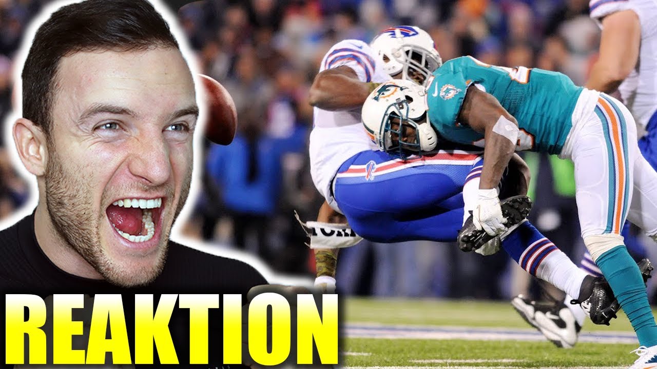 Sascha Huber reagiert auf die HEFTIGSTEN Football Hits!